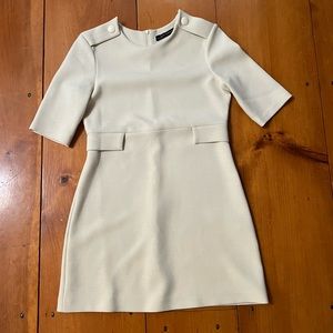 Zara mod cream dress with sleeves size medium